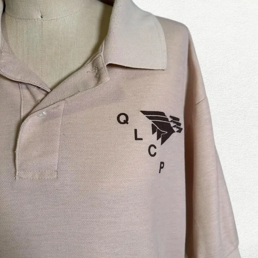 Vintage Monterey Knits “QLCP” Polo in Light Tan Brown